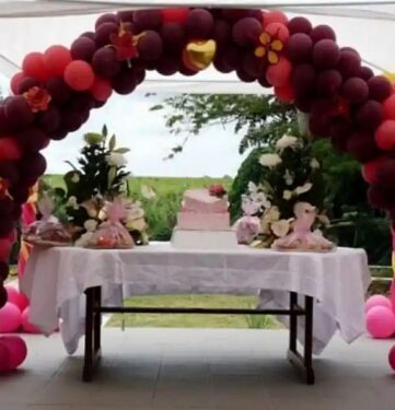 Arche en ballons pour décoration de salles